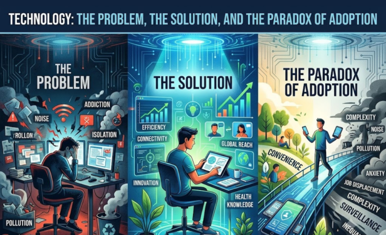 Technology: The Problem, The Solution, And The ParadoxOf Adoption