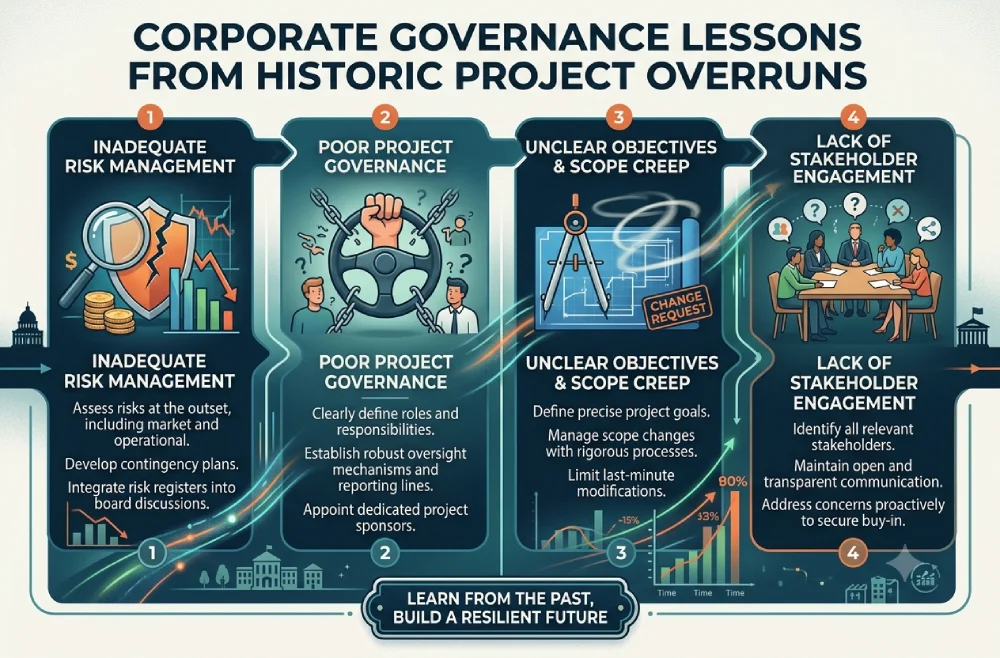 Corporate Governance Lessons from Historic Project Overruns